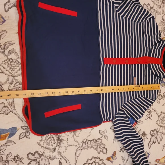 Vineyard Vines Snap Placket Shep Pullover Red White And Blue-Sz Large - Picture 8 of 9